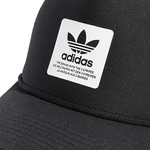 adidas Originals Dispatch Trucker 5-Panel High Crown Mesh-Back Adjustable Strapback Cap, Black/White, One Size | The Storepaperoomates Retail Market - Fast Affordable Shopping