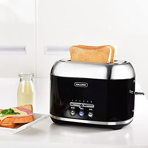Kalorik Modern Heavy Duty 2-Slice Rapid Toaster with Removable Crumb Tray, Black | The Storepaperoomates Retail Market - Fast Affordable Shopping