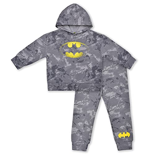 WARNER BROS Batman Hoodie and Jogger Set for Toddler and Little Kids – Blue/Grey
