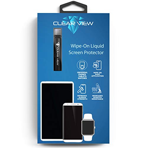 ClearView Liquid Glass Screen Protector | Covers up to 4 Devices | for All Smartphones Tablets and Watches Wipe On Nano Protection – Bottle