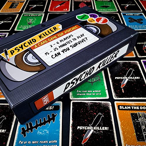 Psycho Killer, A Card Game for Psychos, Fast-Paced, Hilarious and Strategic Party Game, 15 to 25 Minute Play Time, 2 to 6 Players, For Ages 15 and up | The Storepaperoomates Retail Market - Fast Affordable Shopping