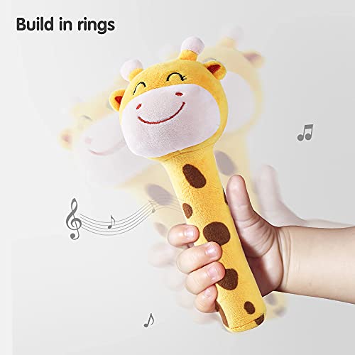 TUMAMA Plush Stacking Rattles Baby Toy, Stacks of Circles STEM Montessori Toy Baby Shower Deer Woodland Stuffed Animals Gift for 3 6 9 12 18 Months 1 Year Olds Infant Toddler Boy Girl | The Storepaperoomates Retail Market - Fast Affordable Shopping