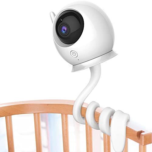 Universal Baby Monitor Mount Shelf Flexible Camera Stand No Drilling for Nursery Baby Monitor Crib Holder Compatible with Baby Monitor Camera with 1/4 Threaded Hole