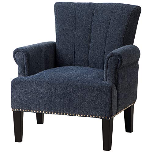 LUMISOL Accent Chair for Living Room, Armchair Rivet Tufted Polyester Sofa Chair for Bedroom