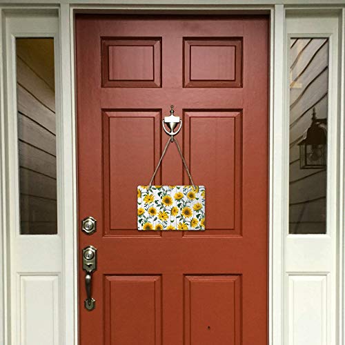 Slate Hanging Wall Sign Sunflower Leaves Summer Wall Plaque Wood Signs with Rope Retro Wood Plank DIY Hanging Door Sign for Front Porch/Entryway/Outdoor/Garden Home Decor, 8x5inch | The Storepaperoomates Retail Market - Fast Affordable Shopping