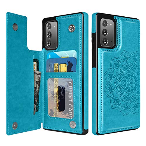 BENTOBEN Samsung Galaxy Note 20 Wallet Case 5G, PU Leather Heavy Duty Rugged Shockproof Protective Cases with Card Slots Cash Holder Phone Case for Samsung Galaxy Note 20 6.7″ 2020 -Blue