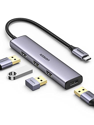 UGREEN USB C Hub, Aluminum USB C to USB Adapter with Multiport USB 3.0 Ports for Laptop MacBook Pro/Air iMac iPad Pro