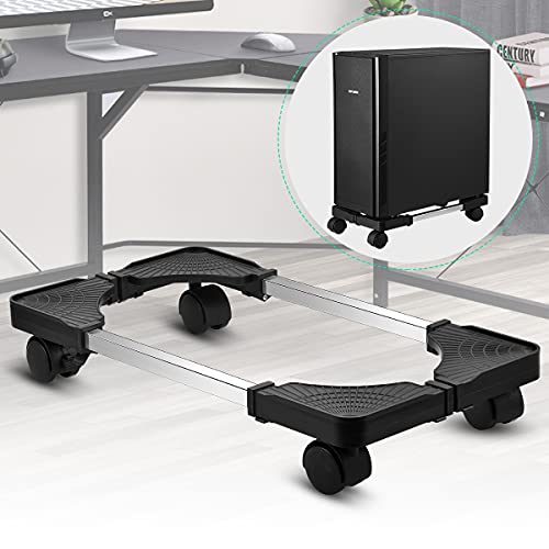 Computer Tower Stand, Adjustable Mobile CPU Stand with Rolling Caster Wheels, Premium PC Tower Stand Holder for Floor Carpet Gaming PC Case | The Storepaperoomates Retail Market - Fast Affordable Shopping