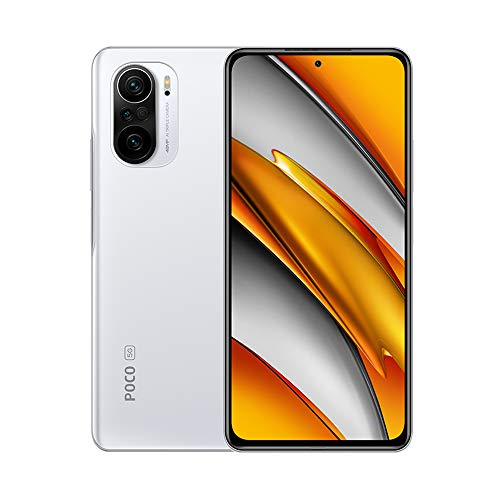 Poco F3 5G + 4G Volte Unlocked Global GSM 128GB+6GB 6.67 inch 48MP Triple Camera (Not Verizon/Boost) (w/Fast Car Charger Bundle) (Artic White)