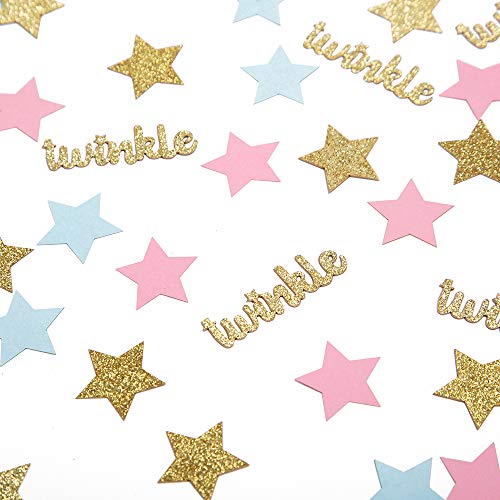 Twinkle Star Glitter Paper Confetti for Baby Shower Gender Reveal Party Decorations Baby Birthday Party Supplies