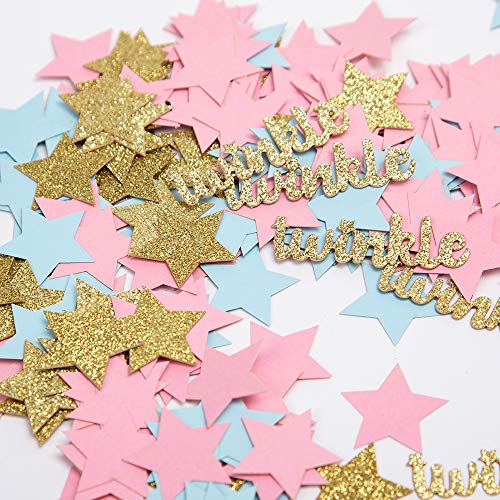 Twinkle Star Glitter Paper Confetti for Baby Shower Gender Reveal Party Decorations Baby Birthday Party Supplies | The Storepaperoomates Retail Market - Fast Affordable Shopping