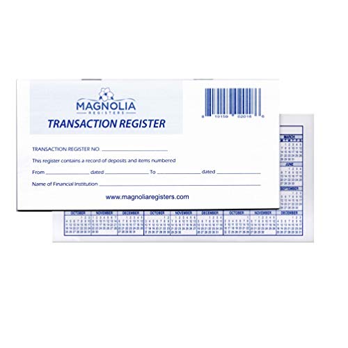 Magnolia Registers 12 Check Registers, 2023-2024-2025, for Personal Checkbook Ledger Transaction Registers Log for Personal or Business Bank Checking Account, Saving Account, Deposit