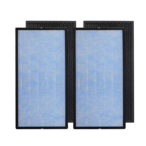 PUREBURG 2-Pack Replacement HEPA Filter Set Compatible with Gocheer GH-Monster & CLEANFORCE MEGA1000 Air Purifiers