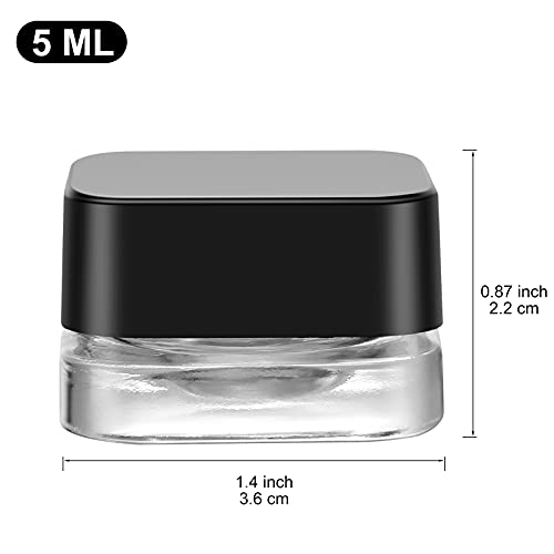 (50 Packs) Green Nexus 5ML Square Clear Glass Jars for Lip Balm, Cosmetics (5ML) | The Storepaperoomates Retail Market - Fast Affordable Shopping