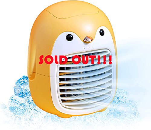 Cute penguin portable air conditioner fan