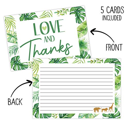 50 Jungle Baby Shower Thank You Cards, Boy Baby, Mama Baby Shower Favor and Games, 50 Thank You Cards and Envelopes | The Storepaperoomates Retail Market - Fast Affordable Shopping