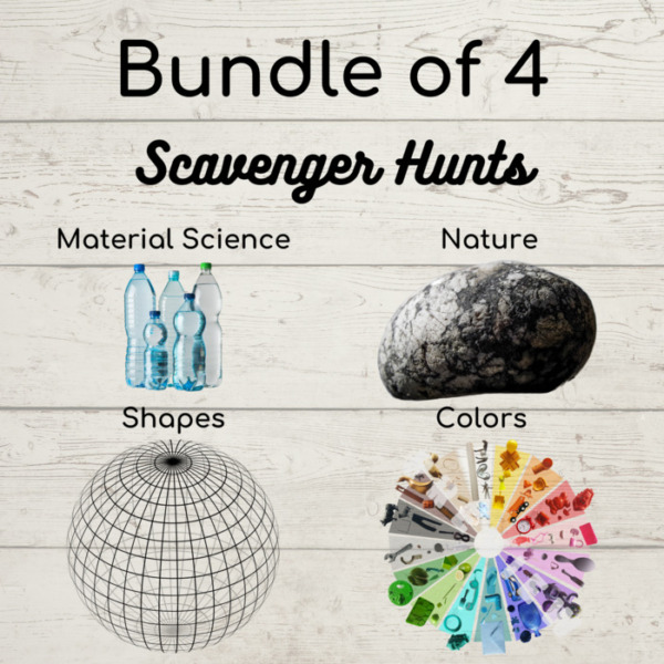 Educational Scavenger Hunts: Material Science, Shapes, Nature, Colors