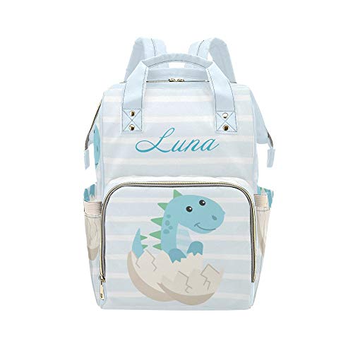 Personalized Cute Dinosaur Diaper Bag Backpack Name Custom Mommy Baby Bags Casual Travel Daypack for Mom Gifts