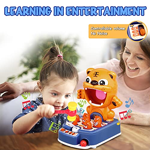 KooQii Whack A Mole Game Toddler Toys with Toy Gun and 2 Hammers Interactive Game for Hammering & Pounding ,Target Shooting Early Developmental Fun Gift for 2-3 4 5 6 7 8 Year Old Boys and Girls | The Storepaperoomates Retail Market - Fast Affordable Shopping