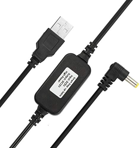 USB 5V to DC 12V Power Cable, Compatible with Amazon Echo Spot and Echo Dot 3rd Generation, USB Voltage Step Up Converter Cable, Power Supply Adapter Cable, DC 5V to DC 12V Cable (Black)