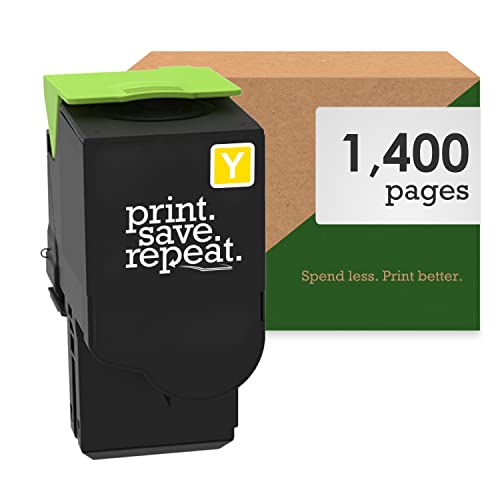 Print.Save.Repeat. Lexmark 78C10Y0 Yellow Toner Cartridge for CS421, CS521, CS622, CX421, CX522, CX622, CX625 Laser Printer [1,400 Pages]