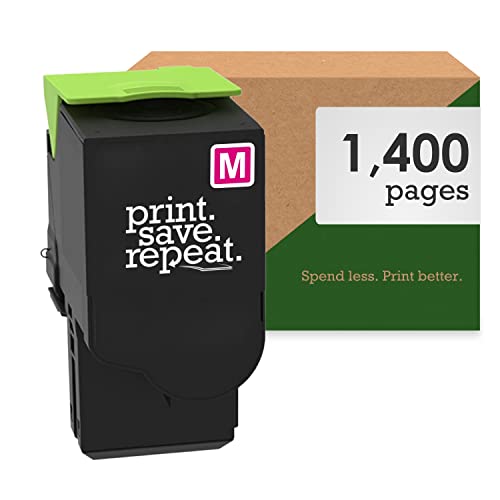 Print.Save.Repeat. Lexmark 78C10M0 Magenta Toner Cartridge for CS421, CS521, CS622, CX421, CX522, CX622, CX625 Laser Printer [1,400 Pages]