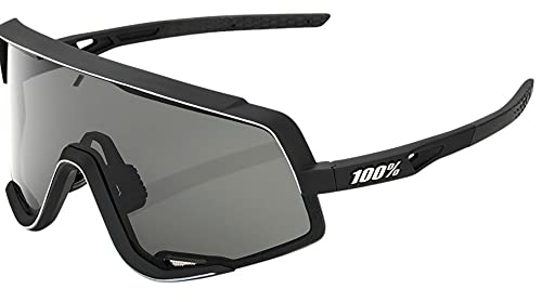 100% Glendale Sport Performance Cycling Sunglasses (SOFT TACT BLACK – Smoke Lens)