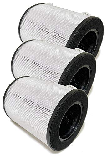 Nispira True HEPA Replacement Filter Compatible with TotalClean 360° Tower Air Purifier AP-T20 AP-T20WT, 3 Packs