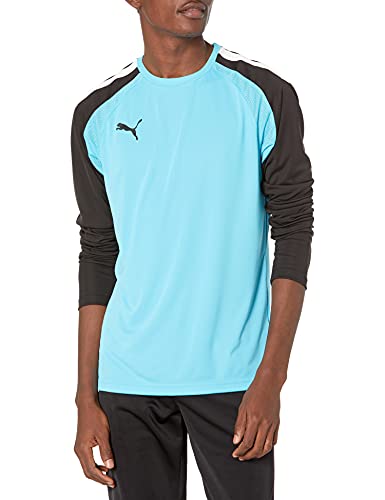 PUMA mens Team Pacer Goalkeeper Long Sleeve Jersey T Shirt, Blue Atoll/Black/White, Large US