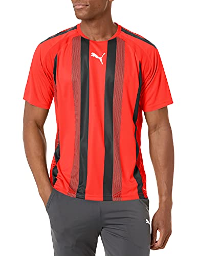 PUMA mens Teamliga Jersey T Shirt, Red/Black/White, Medium US