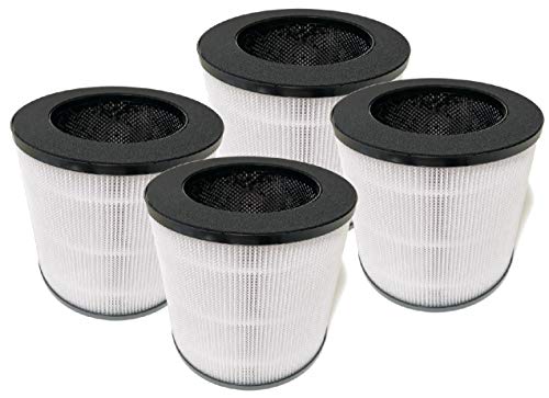 Nispira True HEPA Replacement Filter Compatible with MA-14 Air Purifier Part MA-14R-B1 MA-14R-W1. 4 Packs