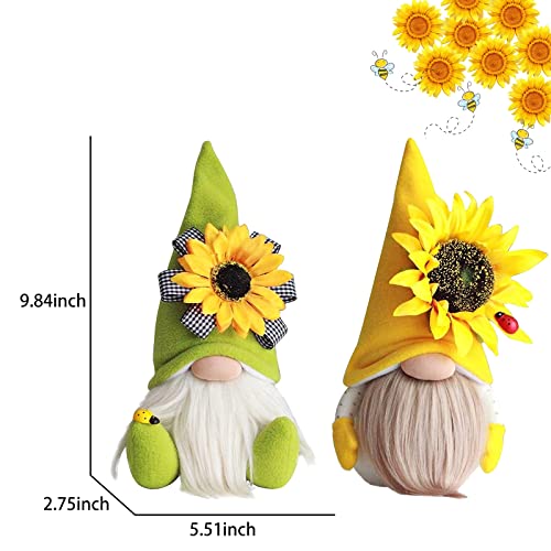 BERNIE ANSEL 2 Pcs Sunflower Gnome,Summer Gnomes Flannelette Doll,Spring Cute Faceless Doll Tomte Nisse Elf Bee Festival Home Farmhouse Kitchen Decor | The Storepaperoomates Retail Market - Fast Affordable Shopping