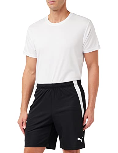 PUMA Men’s teamLIGA Shorts, Black/White, XL