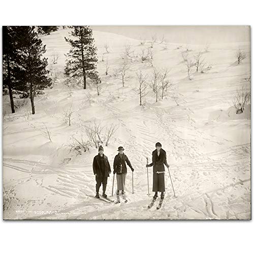 Make em Laugh Vintage Skiers – 11×14 Unframed Art Print – Great Gift and Decor for Ski Lodge and Cabin Under $15