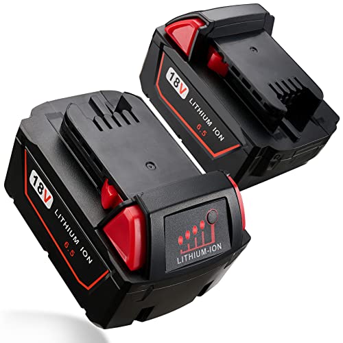 KUNLUN 2 Pack 6.5Ah 18V Battery for Milwaukee M18 Battery Lithium High Output 18-Volt Battery Pack for Milwaukee 48-11-1850 48-11-1852 48-11-1862 48-11-1860 48-11-1828 48-11-1815 48-11-1822 Batteries | The Storepaperoomates Retail Market - Fast Affordable Shopping