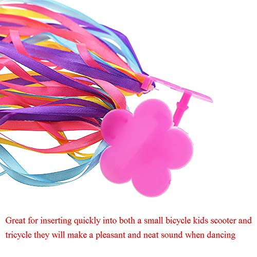 Yuyuvan Children Bicycle Ribbons Kid Bike Grip Tassel Streamer 28cm Length Waved in The Wind Cute Dancer Not Prick Deform Easy to Pop into Nice Touch for Handlebar Scooter Polyester Colorful 1pair | The Storepaperoomates Retail Market - Fast Affordable Shopping