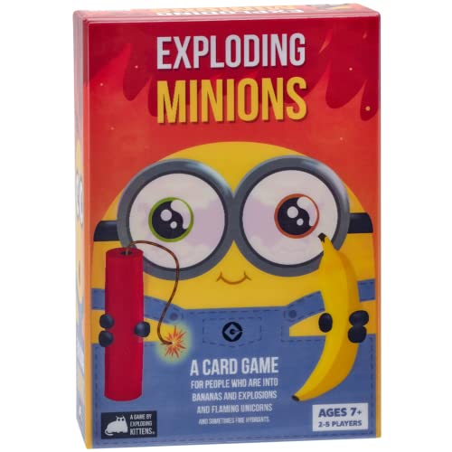 Exploding Minions by Exploding Kittens – A Russian Roulette Card Game, Easy Family-Friendly Party Games – for Kids, Teens & Adults – 2-5 Players