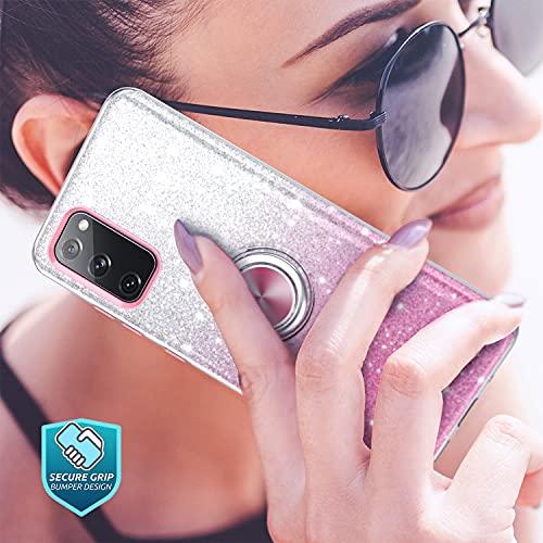 Samsung Galaxy S20 FE 5G Case,NCLcase Bling Sparkly Glitter Cute Phone Case for Women Girls with Kickstand,Slim Fit Drop Protection Shockproof Cover for Samsung Galaxy S20 FE 6.5 Inch – Pink | The Storepaperoomates Retail Market - Fast Affordable Shopping