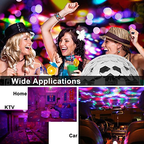 5V RGB Party Lights IR Remote Controller Dj Lighting Disco Magic Ball Sound Activated Flash Rotating Stage Effect for Home Parties Birthday Bar Xmas Wedding Show Club Pub(5V Disco Colorful Light) | The Storepaperoomates Retail Market - Fast Affordable Shopping
