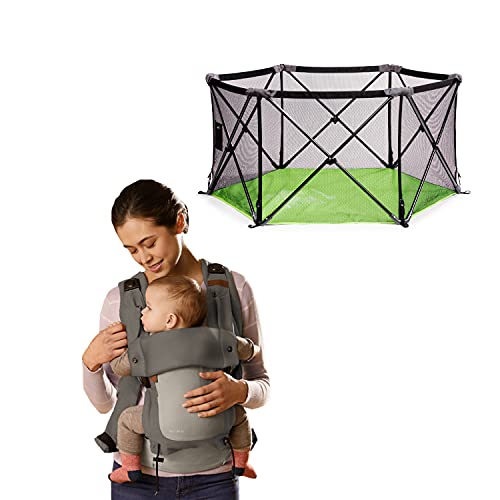 Summer Pop ‘N Play Portable Playard and Born Free® WIMA Baby Carrier Bundle [Amazon Exclusive]