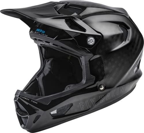 Fly Racing WERX-R Adult Carbon Cycling Helmet (Black, Medium)