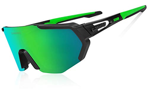 Queshark Cycling Glasses Polarized Sports Sunglasses for Men Women 5 Lens