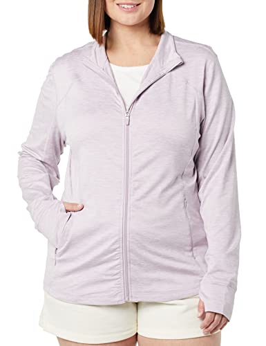 Amazon Essentials Women’s Brushed Tech Stretch Full-Zip Jacket (Available in Plus Size), Lavender, X-Small