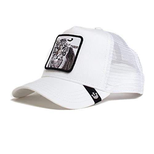 Goorin Bros. The Farm Men’s Trucker Hat – Baseball Snapback Cap. Silver Tiger, White