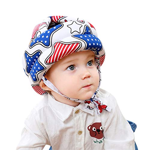 Baby Toddler Anti-Collision Safety Hat Infant Harnesses Adjustable Safety Helmet Baby Learn to Walk Protective Hat with Chin Strap Headguard Hat for Baby Boys Girls Crawling, Running, Walking