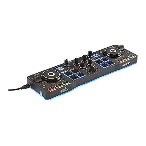 Hercules DJ Starter Bundle with Serato DJ Lite Controller & DJMonitor 32 Active Speakers With Headphones, Laptop Stand and Knox Gear 4-Port USB 3.0 Hub (3 Items) | The Storepaperoomates Retail Market - Fast Affordable Shopping