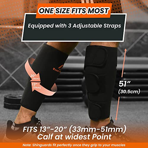 Trend Changer Weightlifting Shin Guards / Calf Support Brace 5mm Thick Neoprene for EasyWear-Deadlift Shin Guards, Box Jump, Crossfit Adjustable Shin Splint Compression Calf Wrap for Men Women (Pair) | The Storepaperoomates Retail Market - Fast Affordable Shopping