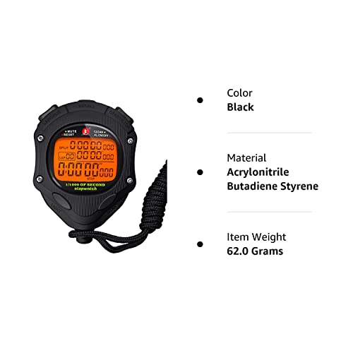 Digital Stopwatch Timer with Back Light Stop Watch 0.001second Timing|100 Lap Memory,Large dispaly Alarm Clock for Coach Sports Swimming Running Marathon Competition(100LAP(Back Light)) | The Storepaperoomates Retail Market - Fast Affordable Shopping