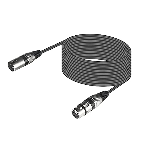 MAD OWL Microphone Cable DMX Cables 16.4 Foot Male Female XLR Cables, 3 Pin XLR Connector DMX XLR Mic Cable Connection Microphone or Stage Lights DMX Signal Connection