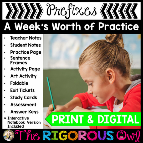 Prefixes Week Lesson and Practice | Print & Digital